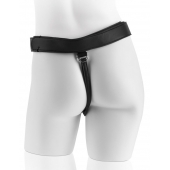 Страпон с телесной насадкой 7  Uncut with Strap on Harness - 18 см. - Pipedream - купить с доставкой в Тюмени