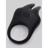 Черное эрекционное виброкольцо Sensation Rechargeable Vibrating Rabbit Love Ring - Fifty Shades of Grey - в Тюмени купить с доставкой