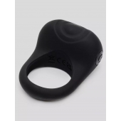 Черное эрекционное виброкольцо Sensation Rechargeable Vibrating Love Ring - Fifty Shades of Grey - в Тюмени купить с доставкой