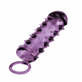 Закрытая фиолетовая насадка с пупырышками SAMURAI PENIS SLEEVE PURPLE - 14,5 см. - NMC - в Тюмени купить с доставкой