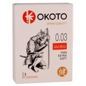 Тонкие презервативы OKOTO Thin Extra Soft - 3 шт. - Sitabella - купить с доставкой в Тюмени