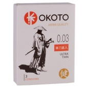 Ультратонкие презервативы OKOTO Ultra Thin - 3 шт. - Sitabella - купить с доставкой в Тюмени