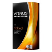 Ребристые презервативы VITALIS PREMIUM ribbed - 12 шт. - Vitalis - купить с доставкой в Тюмени
