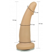 Телесная гладкая насадка Harness - 14,7 см. - LOVETOY (А-Полимер) - купить с доставкой в Тюмени