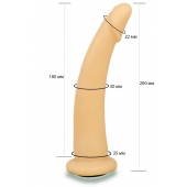 Телесная гладкая насадка-фаллоимитатор Harness - 20 см. - LOVETOY (А-Полимер) - купить с доставкой в Тюмени