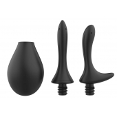 Черный анальный душ Nexus Anal Douche Set с 2 сменными насадками - Nexus Range - купить с доставкой в Тюмени