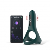Изумрудное виброкольцо Magic Motion Rise с подхватом мошонки - Magic Motion - в Тюмени купить с доставкой