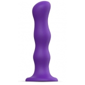 Фиолетовая насадка Strap-On-Me Dildo Geisha Balls size M - Strap-on-me - купить с доставкой в Тюмени