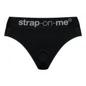 Черные трусики для насадок Heroine Lingerie Harness - size L - Strap-on-me - купить с доставкой в Тюмени