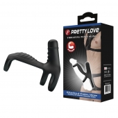 Черная вибронасадка на пенис Vibrating Penis Sling - Baile - в Тюмени купить с доставкой