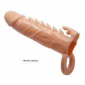 Телесная удлиняющая насадка Penis Sleeve Emmitt - 17 см. - Baile - в Тюмени купить с доставкой