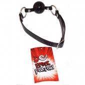 Силиконовый черный кляп-шарик на ремне Black Ballgag - Erotic Fantasy - купить с доставкой в Тюмени