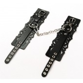 Узорчатые кожаные оковы с регулируемыми ремешками - Crazy Handmade - купить с доставкой в Тюмени