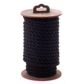 Черная хлопковая веревка для бондажа на катушке - 20 м. - Crazy Handmade - купить с доставкой в Тюмени