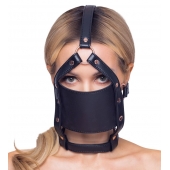 Черный намордник с кляпом-шаром Head Harness With A Gag - Orion - купить с доставкой в Тюмени