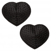 Черные пэстисы в форме сердечек Heart Pasties - California Exotic Novelties - купить с доставкой в Тюмени