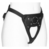 Черный универсальный пояс с фиксацией насадок кольцом - LOVETOY (А-Полимер) - купить с доставкой в Тюмени