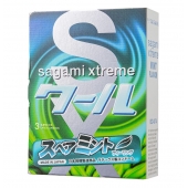 Презервативы Sagami Xtreme Mint с ароматом мяты - 3 шт. - Sagami - купить с доставкой в Тюмени