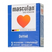 Презервативы с пупырышками Masculan Dotted - 3 шт. - Masculan - купить с доставкой в Тюмени