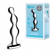 Стальной анальный фаллоимитатор для простаты Stainless Steel Anal Beads - 13 см. - b-Vibe - в Тюмени купить с доставкой
