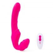 Розовый безремневой страпон на радиоуправлении Strapless Together - 22 см. - Together Toy - купить с доставкой в Тюмени