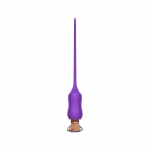 Фиолетовый тонкий стимулятор Nipple Vibrator - 23 см. - I-MOON - купить с доставкой в Тюмени