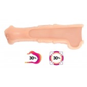 Телесная фантазийная насадка на член Cock Sleeve Size L - KOKOS - в Тюмени купить с доставкой