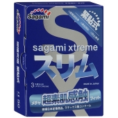 Розовые презервативы Sagami Xtreme FEEL FIT 3D - 3 шт. - Sagami - купить с доставкой в Тюмени