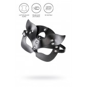 Черная кожаная рельефная маска кошки - Pecado - купить с доставкой в Тюмени