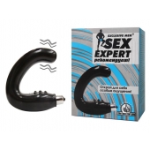 Чёрный массажёр простаты серии Sex Expert - Sex Expert - в Тюмени купить с доставкой