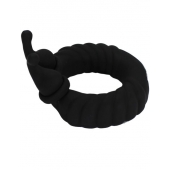 Черное эрекционное виброкольцо Snail с усиками - Eroticon - в Тюмени купить с доставкой