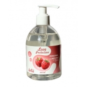 Лубрикант на водной основе Love Protection Raspberry с ароматом малины - 300 мл. - Lola Games - купить с доставкой в Тюмени