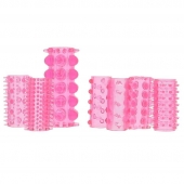 Набор из 7 розовых насадок на пенис ONE-A-DAY PENIS SLEEVES PINK - Seven Creations - в Тюмени купить с доставкой