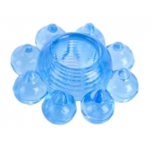 Голубая гелевая насадка-цветок - Toyfa Basic - в Тюмени купить с доставкой Голубая гелевая насадка-цветок - Toyfa Basic - в Тюмени купить с доставкой