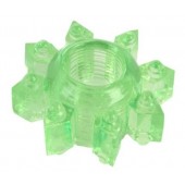 Зеленое эрекционное кольцо-звезда - Toyfa Basic - в Тюмени купить с доставкой