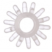 Прозрачное гелевое эрекционное кольцо с шипиками - Toyfa Basic - в Тюмени купить с доставкой