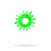 Зеленое эрекционное кольцо-солнце - Toyfa Basic - в Тюмени купить с доставкой