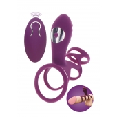 Фиолетовая эрекционная вибронасадка Halo Halo C-Ring Sleeve - Toy Joy - в Тюмени купить с доставкой