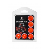 Набор из 6 шариков с массажным маслом Brazilian Balls с ароматом ягод - Secret Play - купить с доставкой в Тюмени