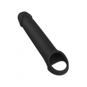 Черная насадка-удлинитель с вибрацией Vibrating Extender With Remote - Dream Toys - в Тюмени купить с доставкой