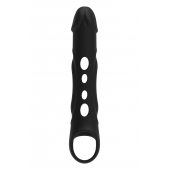 Черная насадка-удлинитель Vibrating Extender With Remote с вибрацией - Dream Toys - в Тюмени купить с доставкой
