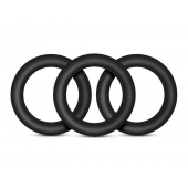 Набор из 3 черных эрекционных колец Black Small Penis Rings - Blush Novelties - в Тюмени купить с доставкой