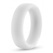 Белое люминесцентное эрекционное кольцо Silicone Glo Cock Ring - Blush Novelties - в Тюмени купить с доставкой