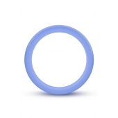 Голубое люминесцентное кольцо Silicone Glo Cock Ring - Blush Novelties - в Тюмени купить с доставкой