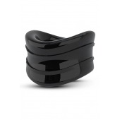 Черное эрекционное кольцо на мошонку Beef Ball Stretcher Snug - Blush Novelties - в Тюмени купить с доставкой