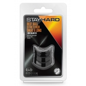 Черное эрекционное кольцо на мошонку Beef Ball Stretcher Snug X Long - Blush Novelties - в Тюмени купить с доставкой