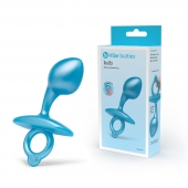 Голубая анальная пробка для массажа простаты Bulb Silicone Prostate Plug - 10,7 см. - b-Vibe - в Тюмени купить с доставкой