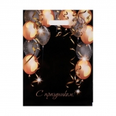 Пакет с вырубной ручкой и принтом в виде шариков (30х40 см) - Сима-Ленд - купить с доставкой в Тюмени