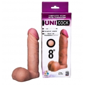 Фаллическая насадка для страпона UNICOCK 8  - 20 см. - LOVETOY (А-Полимер) - купить с доставкой в Тюмени