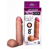 Фаллическая насадка для страпона UNICOCK 8  - 20 см. - LOVETOY (А-Полимер) - купить с доставкой в Тюмени
